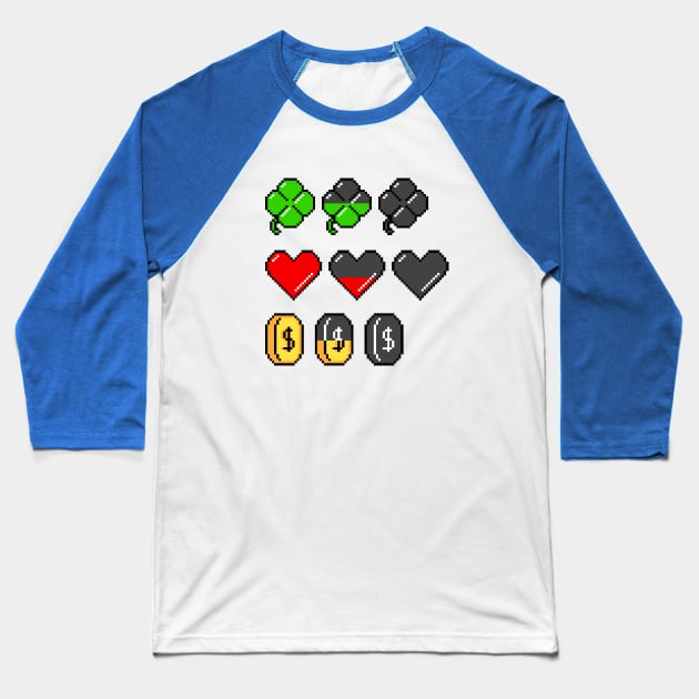 Video Game Stats Baseball T-Shirt by Tobe_Fonseca